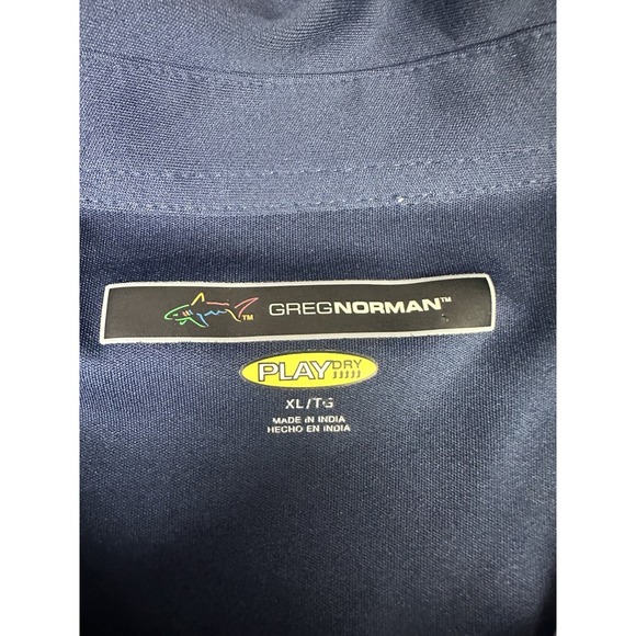 Greg Norman Performance Golf Polo Shirt Mens XL Blue Striped Lightweight - Picture 4 of 6